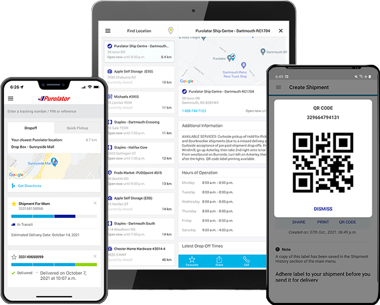 Purolator Mobile App For Tracking And Managing Shipments | Purolator
